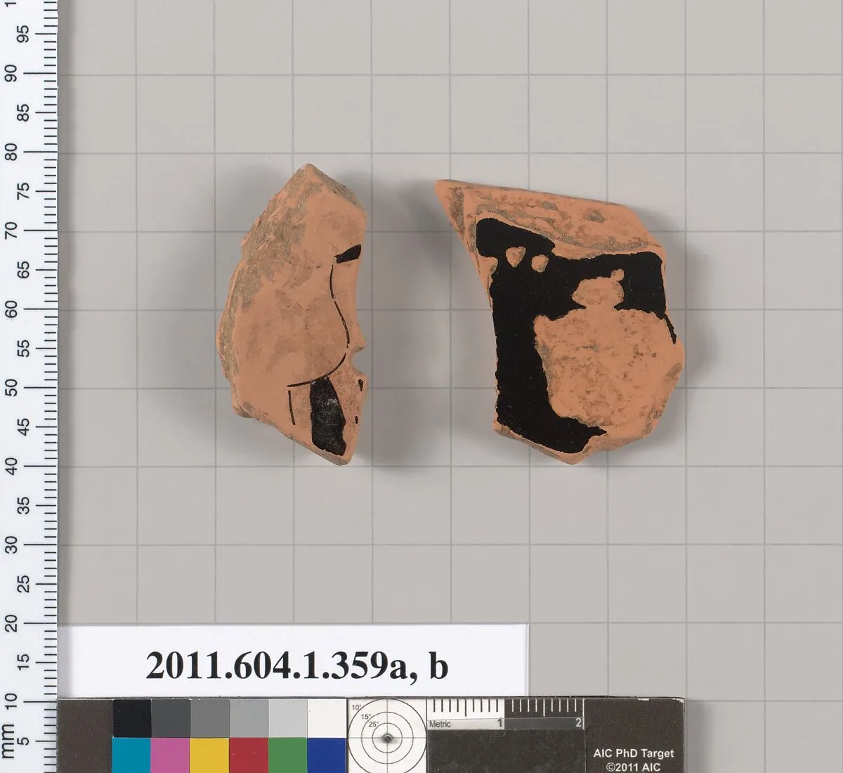 Terracotta fragments of a kylix (drinking cup) — Unknown
