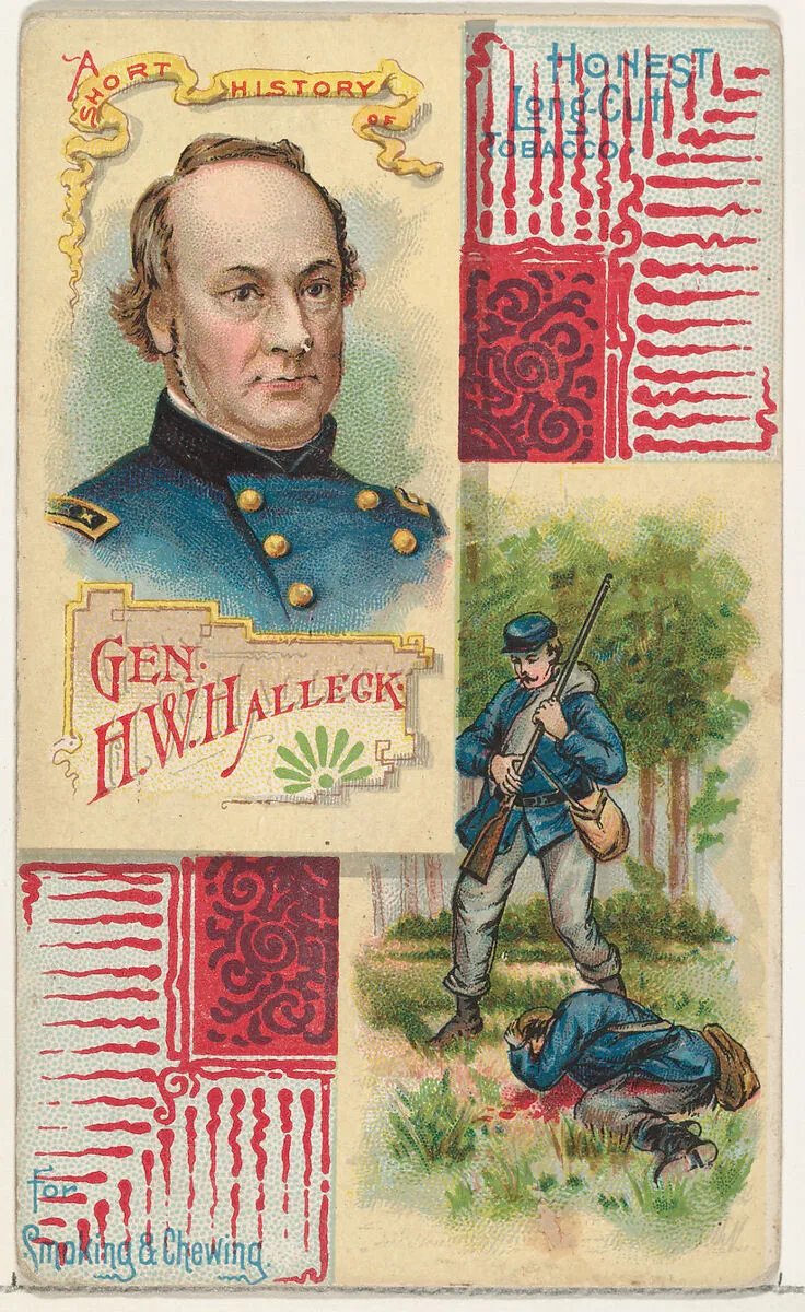 A Short History: General Henry W. Halleck, from the Histories of Generals series (N114) issued by W. Duke, Sons & Co. to promote Honest Long Cut Smoking and Chewing Tobacco — W. Duke, Sons & Co.|Knapp & Company
