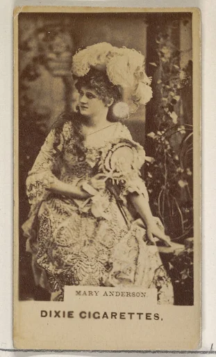 Mary Anderson, from the Actors and Actresses series (N45, Type 7) for Dixie Cigarettes