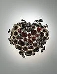 "Bloodgarnetheart" Brooch