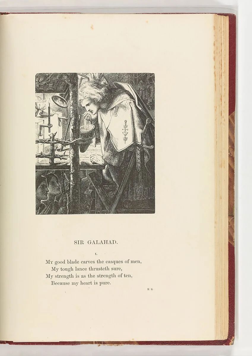 Poems by Alfred Tennyson — Alfred Tennyson|Dante Gabriel Rossetti|Edward Moxon & Company|Thomas Woolner|Alfred Tennyson|Henry Robinson|Bradbury & Evans|Queen Victoria|Thomas Creswick|Thomas Williams|Sir John Everett Millais|Dalziel Brothers|William Holman Hunt|John Thompson|William James Linton|William Mulready|John Callcott Horsley|Clarkson Stanfield|Daniel Maclise|W. T. Green