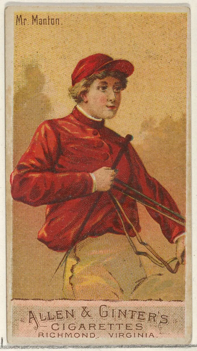 Mr. Manton, from the Racing Colors of the World series (N22a) for Allen & Ginter Cigarettes — Allen & Ginter