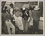 Waiting to be Paid Off for Picking Cotton, Plantation Store, Mileston, Miss. — Marion Post Wolcott