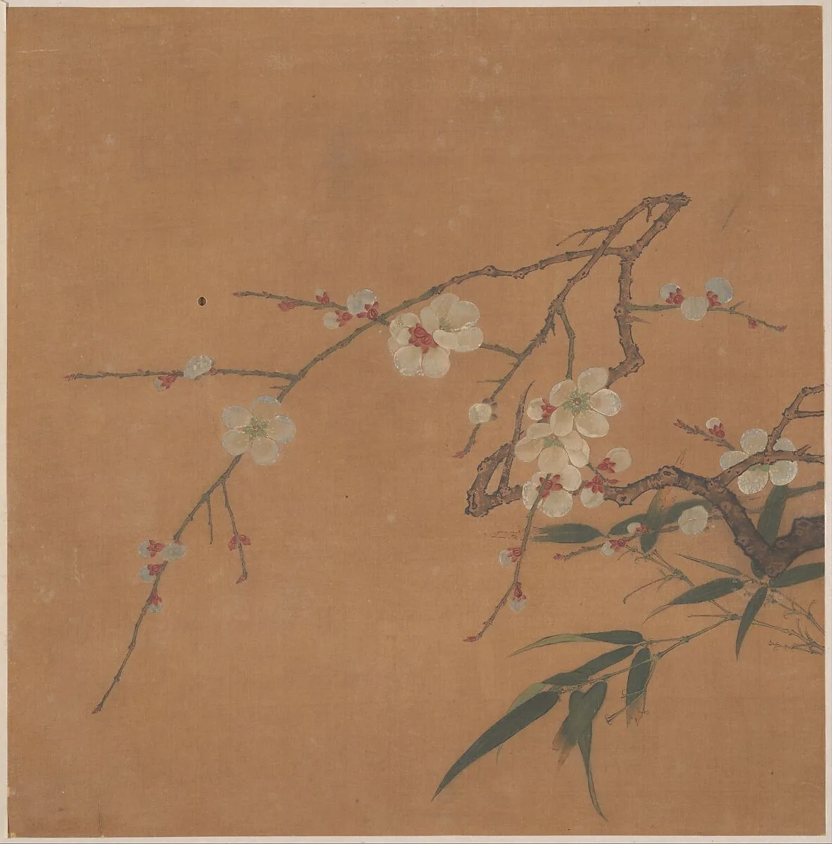 明/清 佚名 梅竹圖 冊頁|Flowering Plum and Bamboo — Unidentified artist