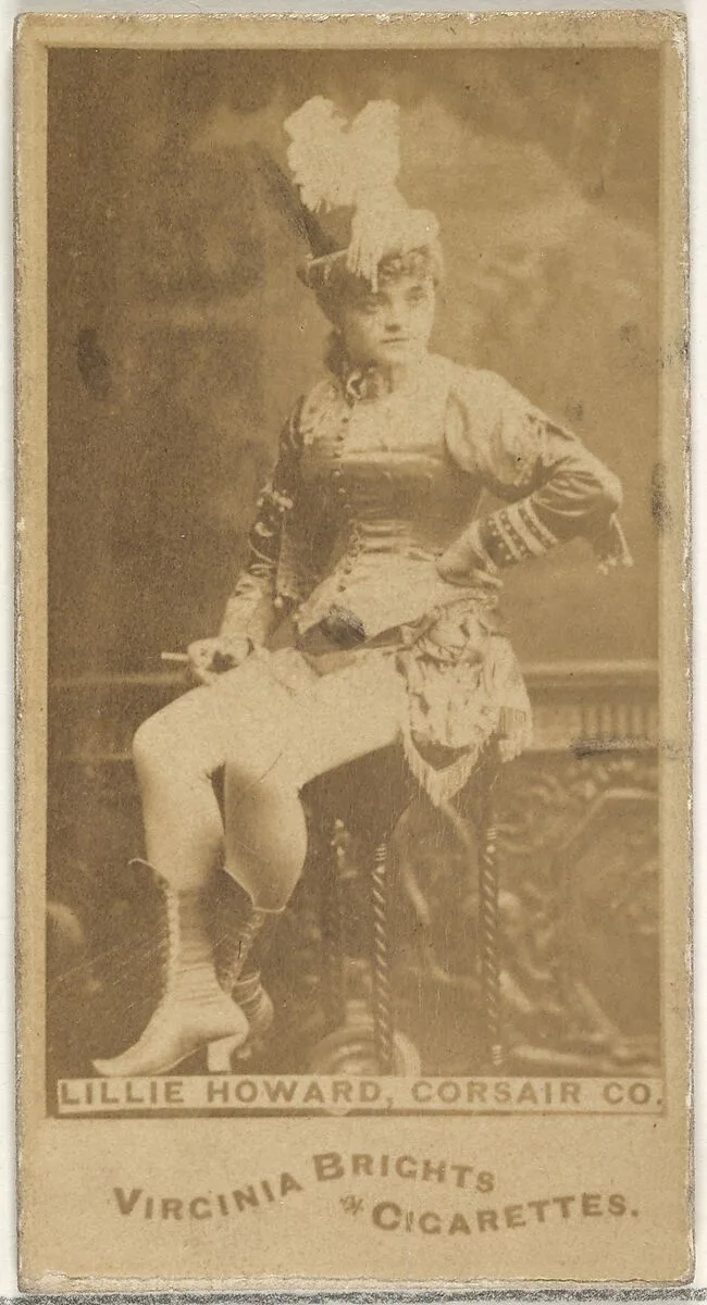 Lillie Howard, Corsair Co., from the Actors and Actresses series (N45, Type 1) for Virginia Brights Cigarettes — Allen & Ginter