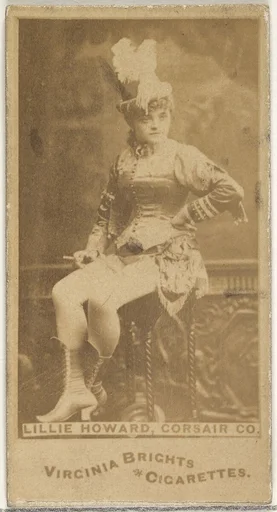 Lillie Howard, Corsair Co., from the Actors and Actresses series (N45, Type 1) for Virginia Brights Cigarettes