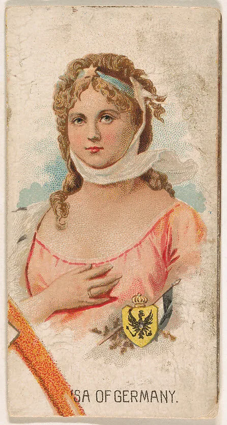 Example of display card, Louisa of Germany, from Leaders series (N222) issued by Kinney Bros. — Kinney Brothers Tobacco Company