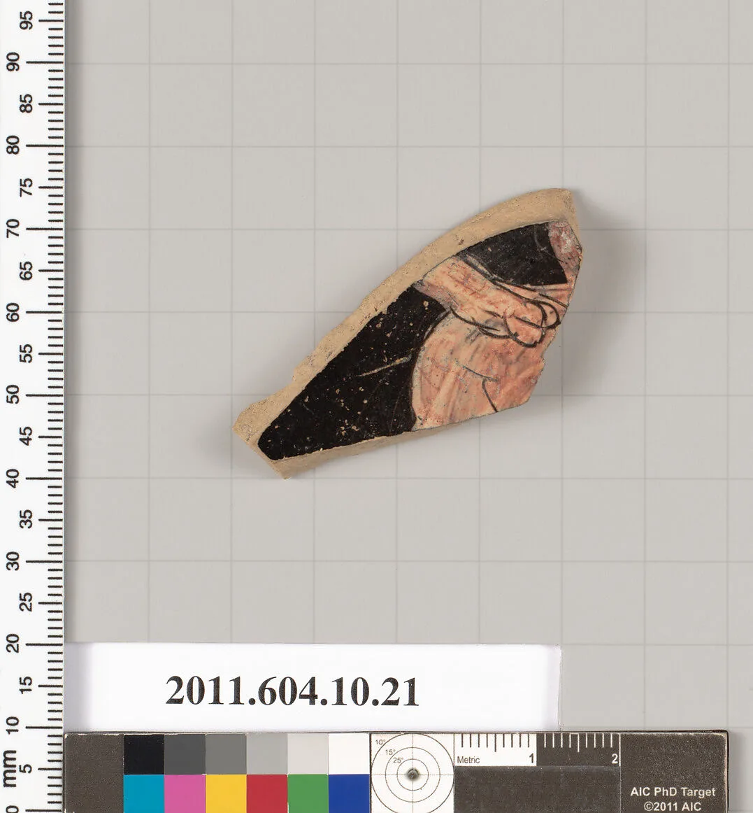 Terracotta fragment of a kylix (drinking cup) — Unknown