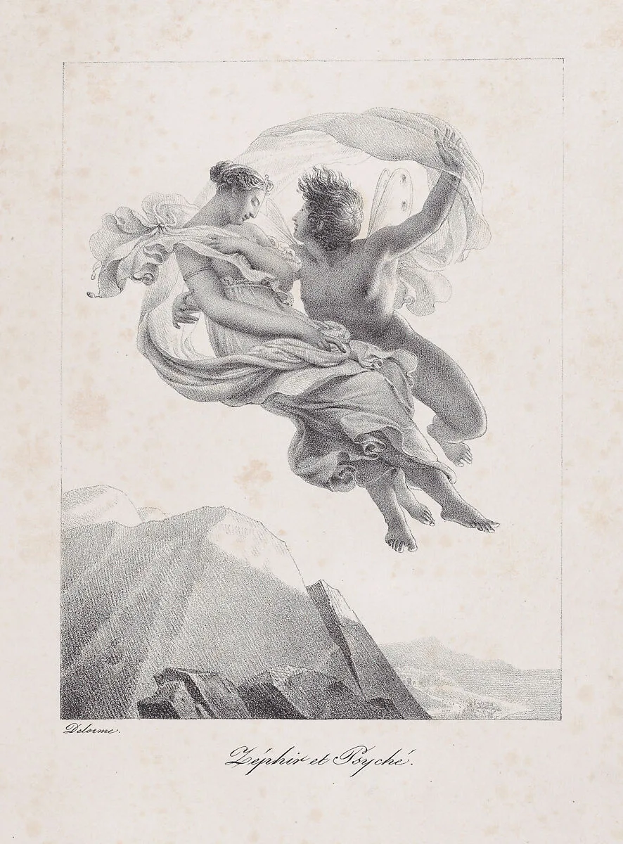 Zephyr and Pysche (Zépir et Psyché) — F. Delpech|Pierre Claude François Delorme