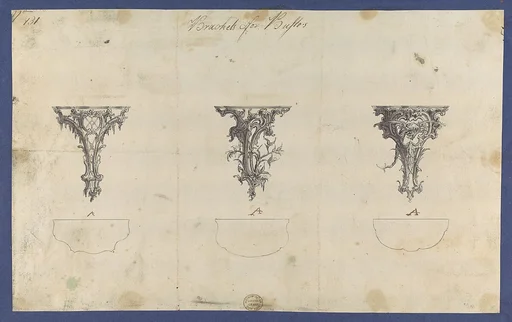Brackets for Bustos, in Chippendale Drawings, Vol. I