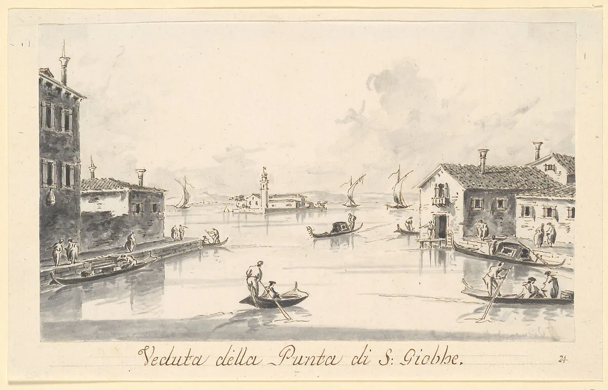 The Punta di San Giobbe, with the Island of San Secondo in the Distance — Giacomo Guardi