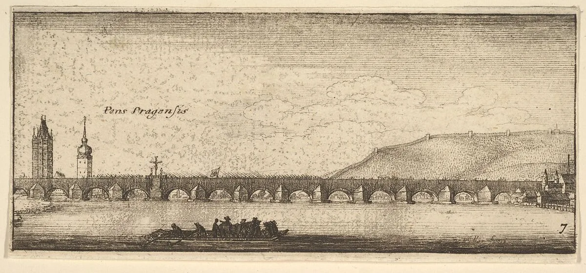 Prague, from "German Views" — Wenceslaus Hollar