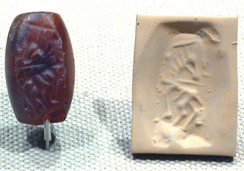 Stamp seal (loaf-shaped hemispheroid) with animal