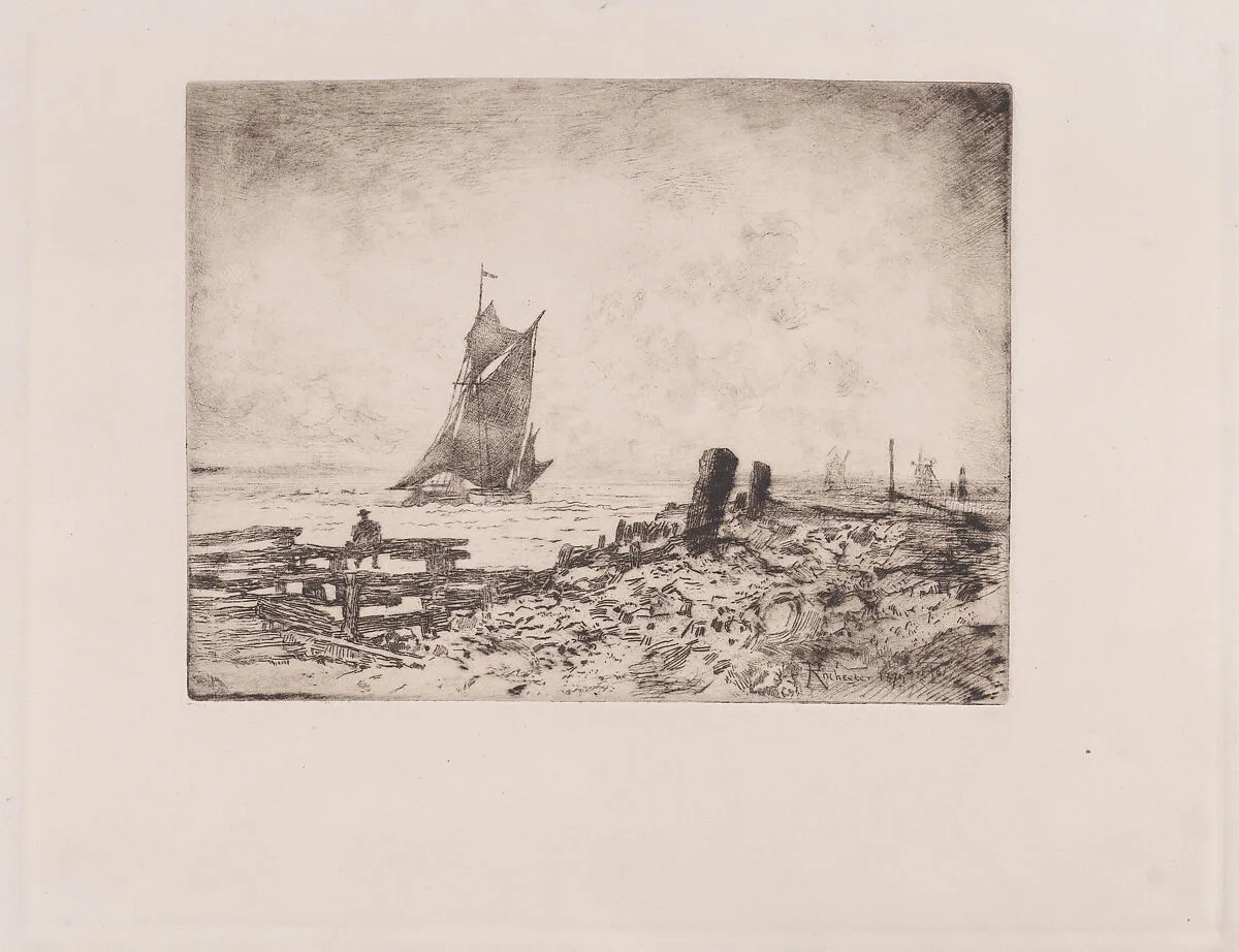 The Little Marine -- Souvenir of Medway — Félix-Hilaire Buhot