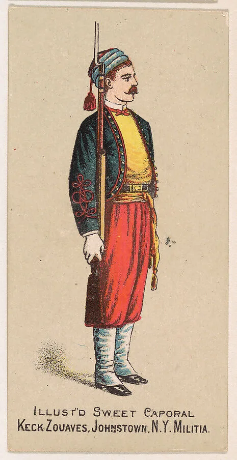 Keck Zouaves, Johnstown, New York Militia, from the Military Series (N224) issued by Kinney Tobacco Company to promote Sweet Caporal Cigarettes — Kinney Brothers Tobacco Company