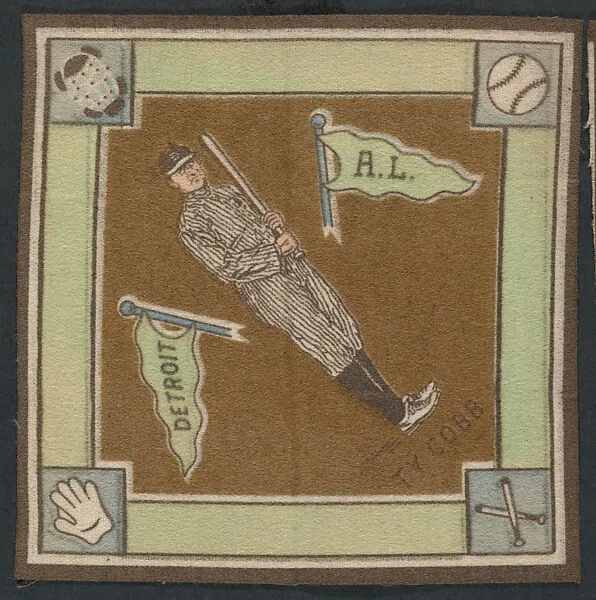 Ty Cobb, Detroit, American League from Baseball Players Felt Blanket series (B18) — Unknown