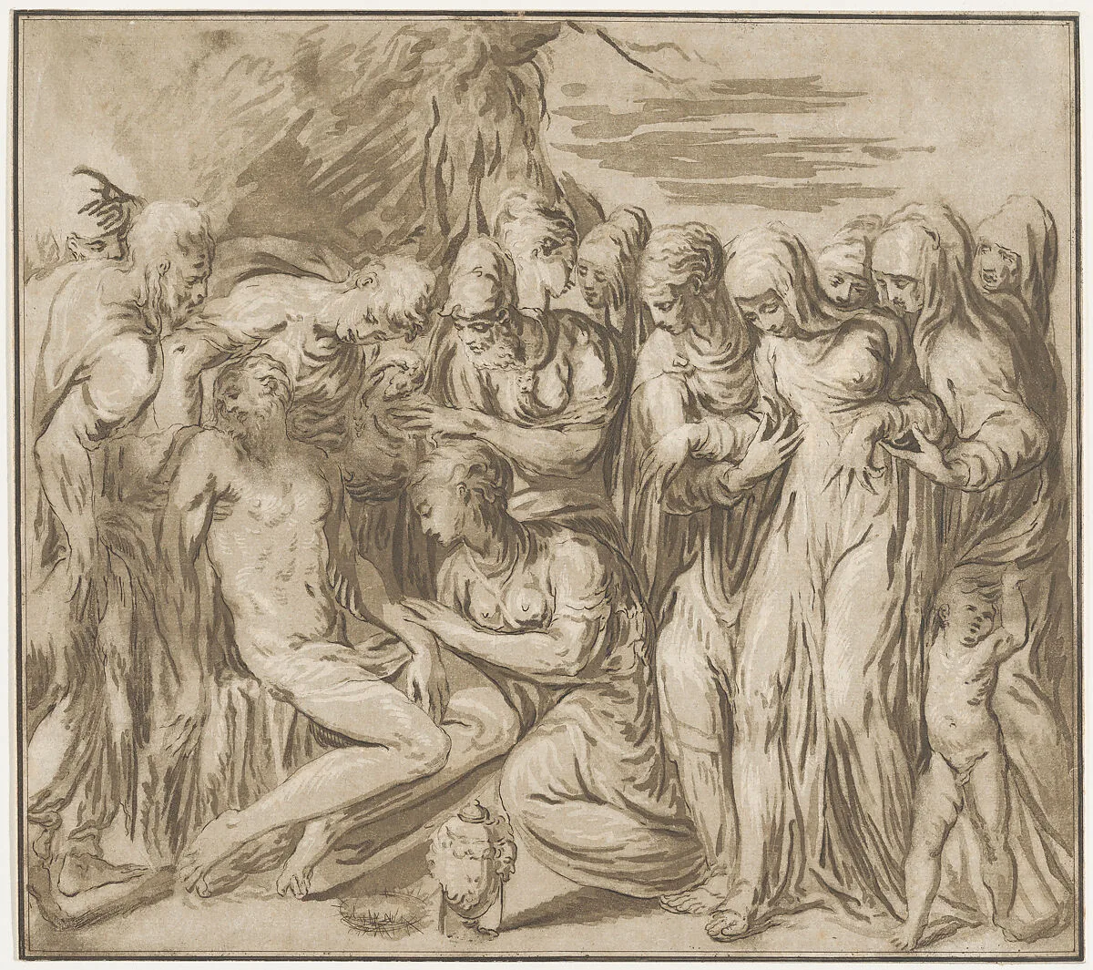 The Annointing of Christ's Body — Adam von Bartsch|Parmigianino (Girolamo Francesco Maria Mazzola)