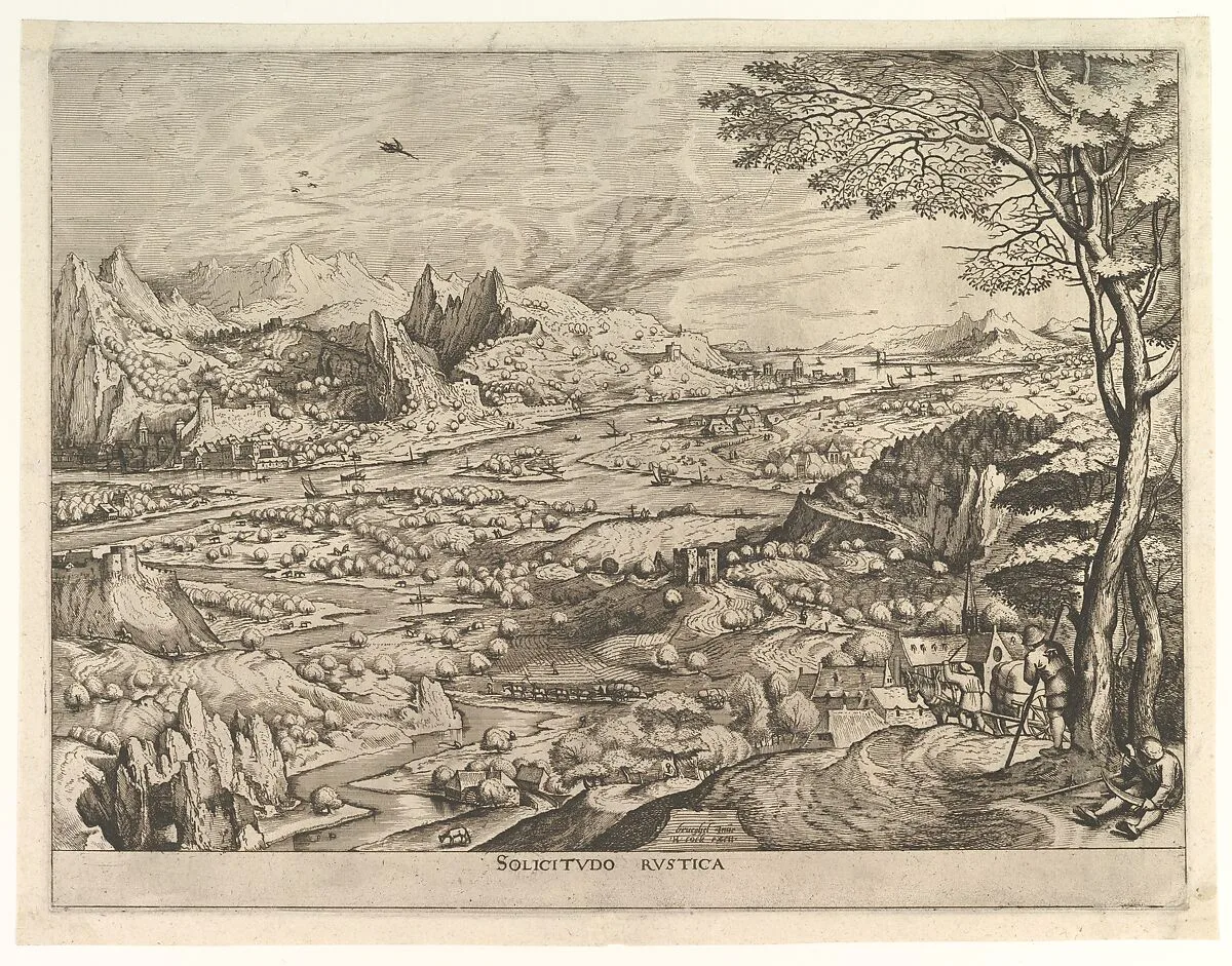 Rustic Solicitude (Solicitudo rustica) from The Large Landscapes — Pieter Bruegel the Elder|Johannes van Doetecum I|Lucas van Doetecum|Hieronymus Cock