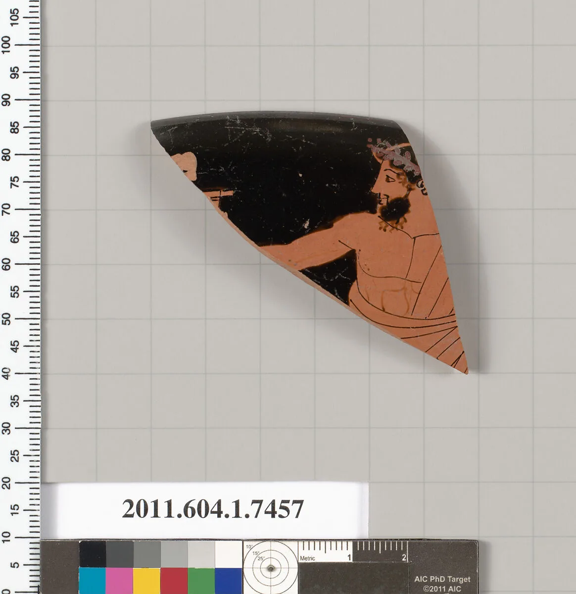 Terracotta rim fragment of a kylix (drinking cup) — Unknown
