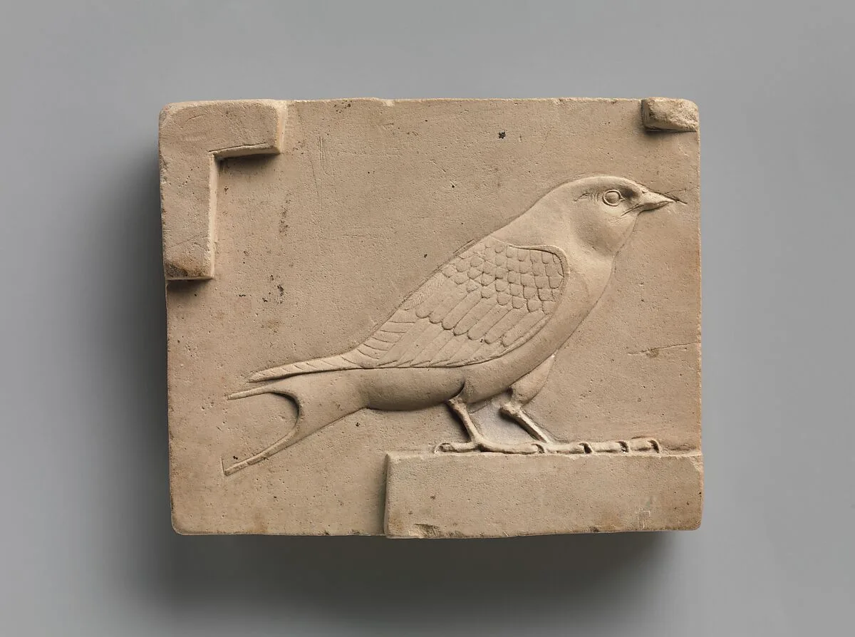 Relief plaque with a swallow — Unknown