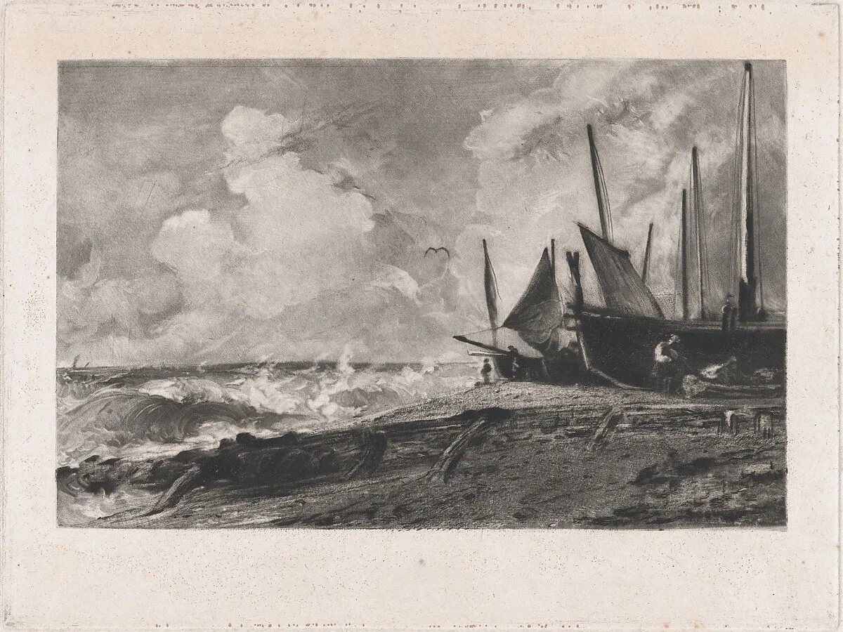A Sea Beach — David Lucas|John Constable