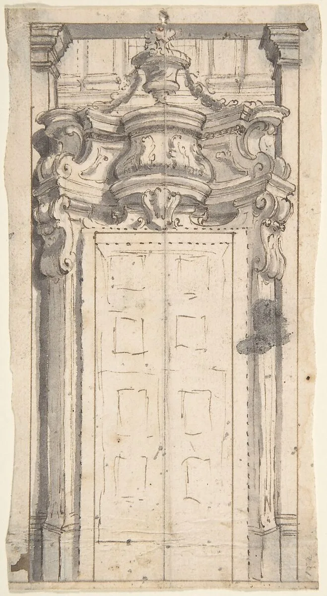 Design for a Doorway — Anonymous, Italian, Piedmontese, 18th century