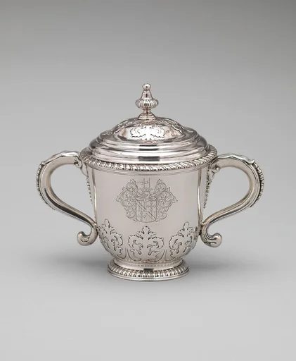 Two-handled cup with cover