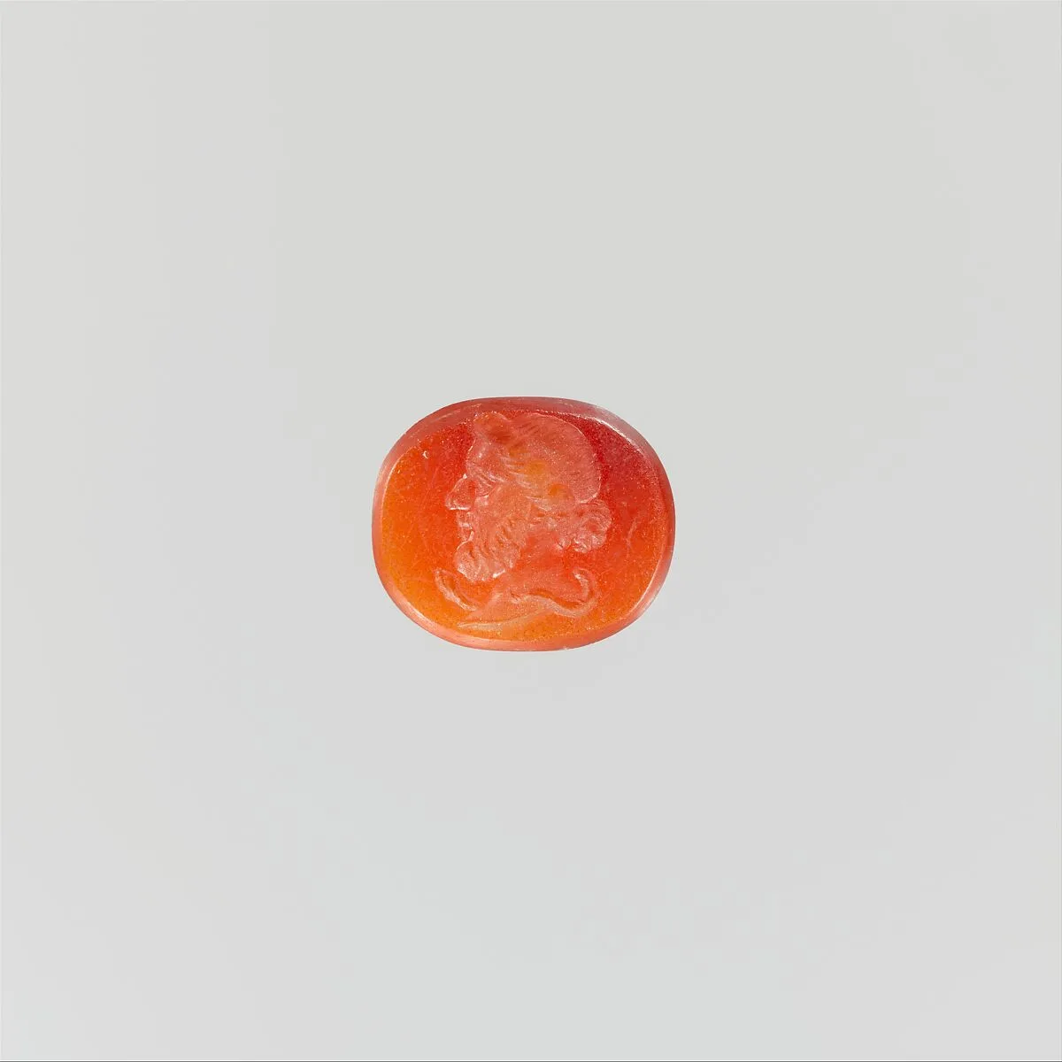 Carnelian ring stone with Asclepius, the god of medicine — Unknown