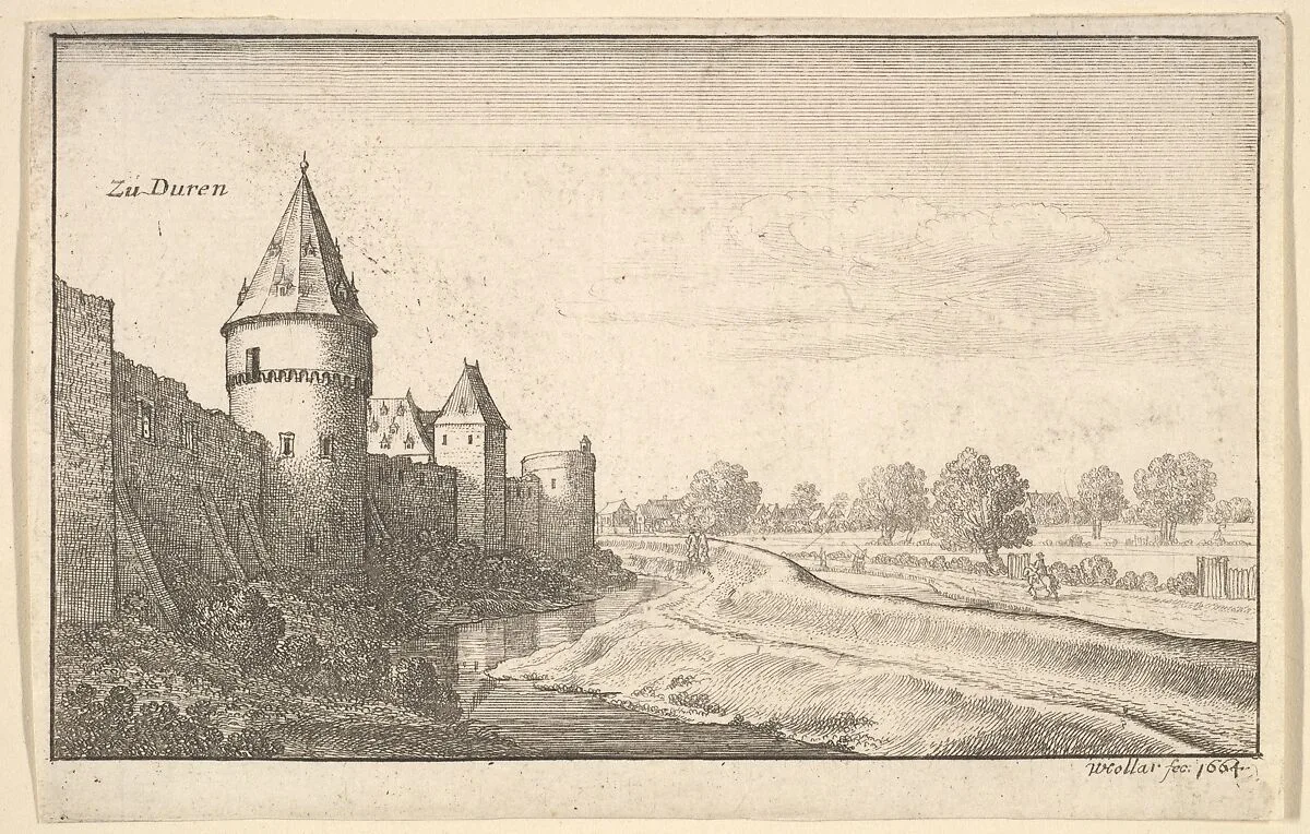 Zu Düren, from "European Views" — Wenceslaus Hollar