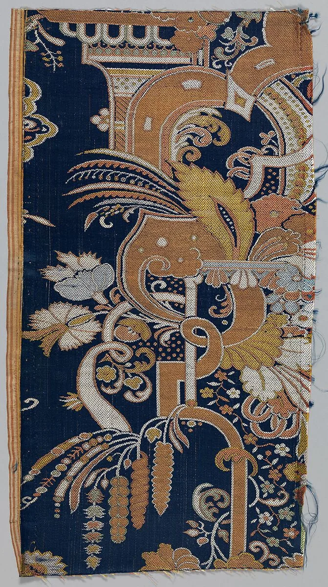 Fragment of woven silk — Unknown