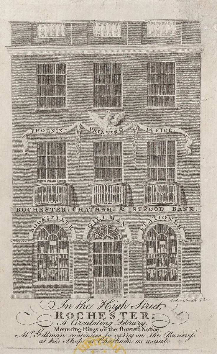 Trade Card for W. Gillman's Phoenix Printing Office — Anker Smith