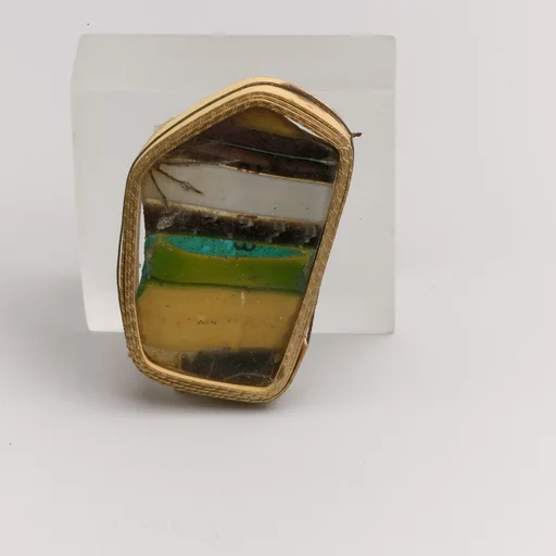 Glass striped mosaic fragment