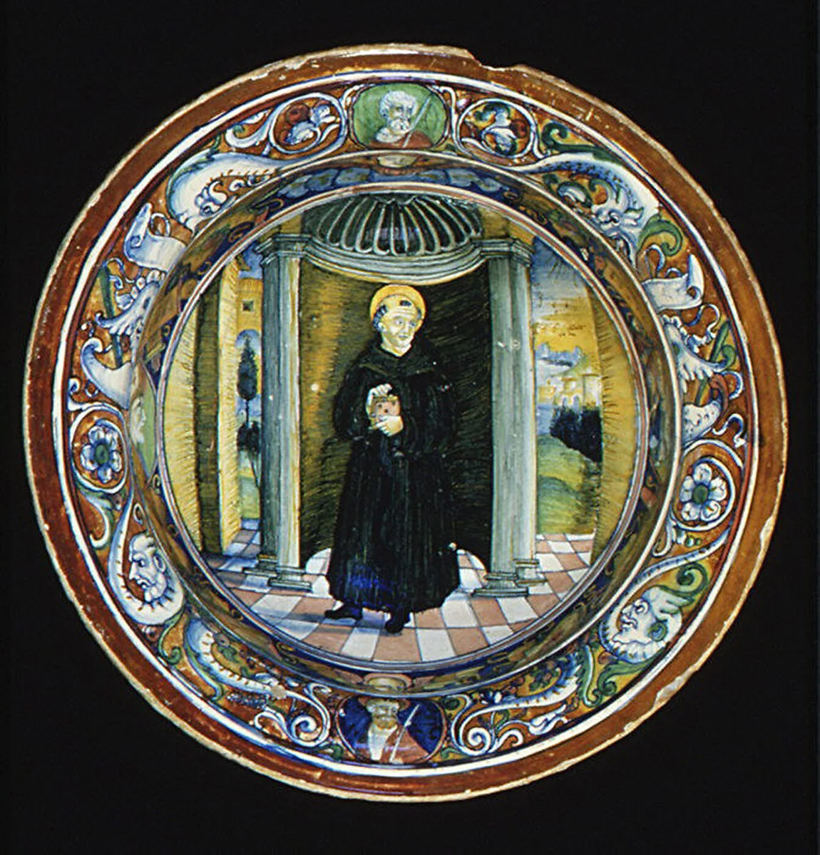 Bowl with Saint Nicholas of Tolentino — Unknown