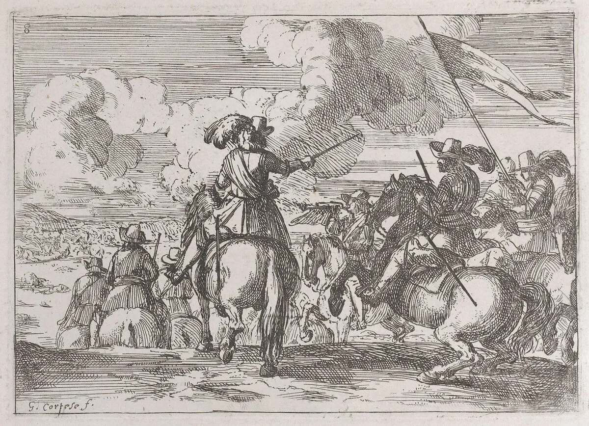 Plate 8: the march to the battlefield — Jacques Courtois