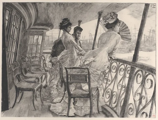 The Gallery of H.M.S. Calcutta (Souvenir of a Ball on Shipboard) (La galerie du "Calcutta" (Souvenir d'un bal à bord)