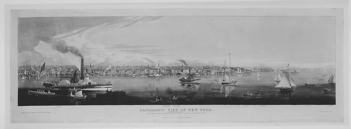 Panoramic View of New York Taken from the North River — Robert Havell Jr.|James Fulton Pringle|William A. Colman|Ackermann & Co., London|Robert Havell Jr.