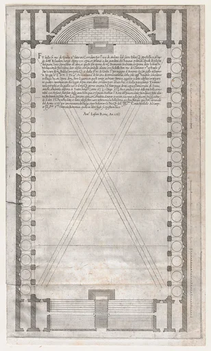 Speculum Romanae Magnificentiae: Plan of the Vatican Teatro, in which the Vatican Tournament was Held