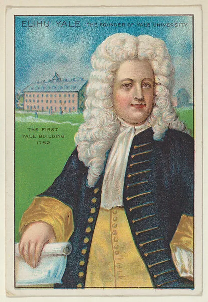 Elihu Yale, The Founder of Yale University, from the "Heroes of History" series (T68), issued with Miners Extra Smoking Tobacco, Natural Leaf Scrap, and Royal Bengals Little Cigars — Royal Bengals Little Cigars|Elihu Yale