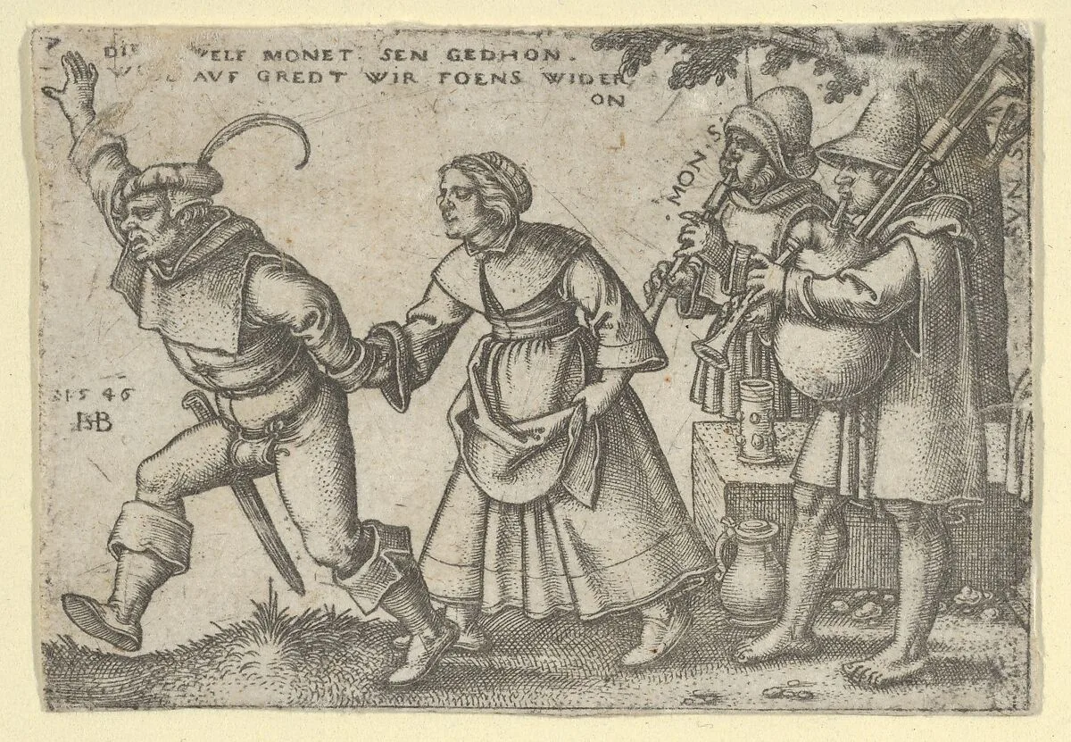 The Year's End from "The Peasants' Feast" or "The Twelve Months" — Sebald Beham
