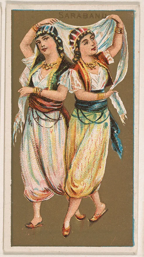 Saraband, from National Dances (N225, Type 1) issued by Kinney Bros. — Kinney Brothers Tobacco Company