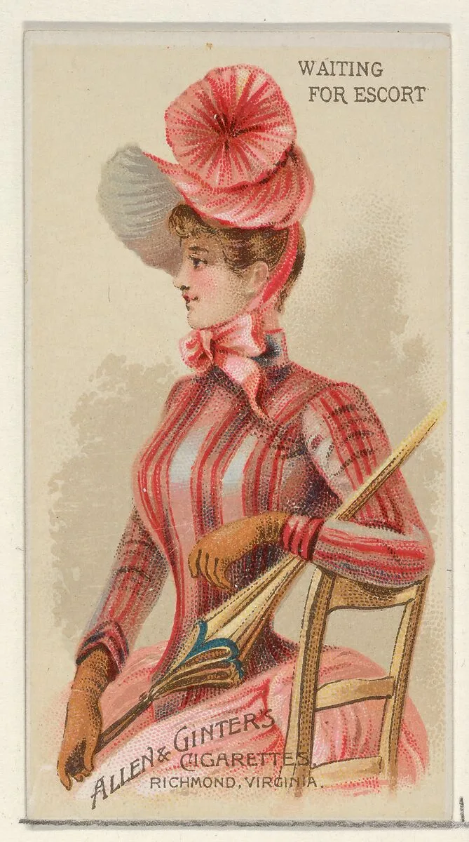 Wait for Escort, from the Parasol Drills series (N18) for Allen & Ginter Cigarettes Brands — Schumacher & Ettlinger|Allen & Ginter