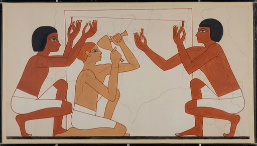 Masons Squaring a Block, Tomb of Rekhmire