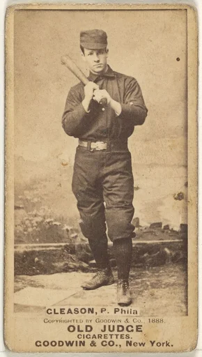 William J. "Kid" Gleason, Pitcher, Philadelphia, from the Old Judge series (N172) for Old Judge Cigarettes