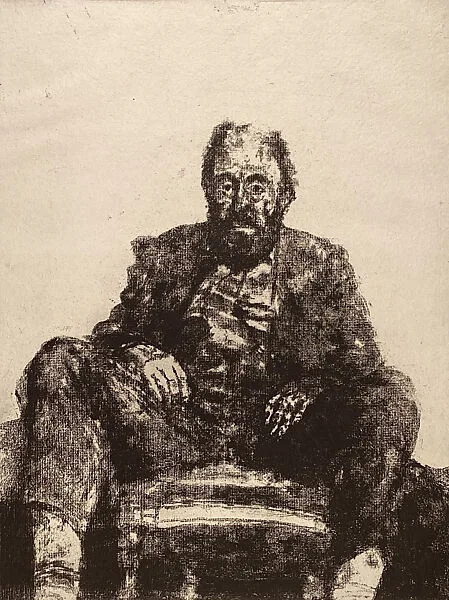 David Sylvester Seated — Avigdor Arikha