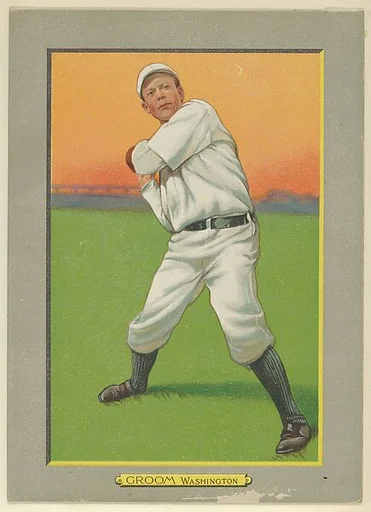 Bob Groom, Pitcher, Washington Nationals (American League), from Turkey Red Cabinets (T3)