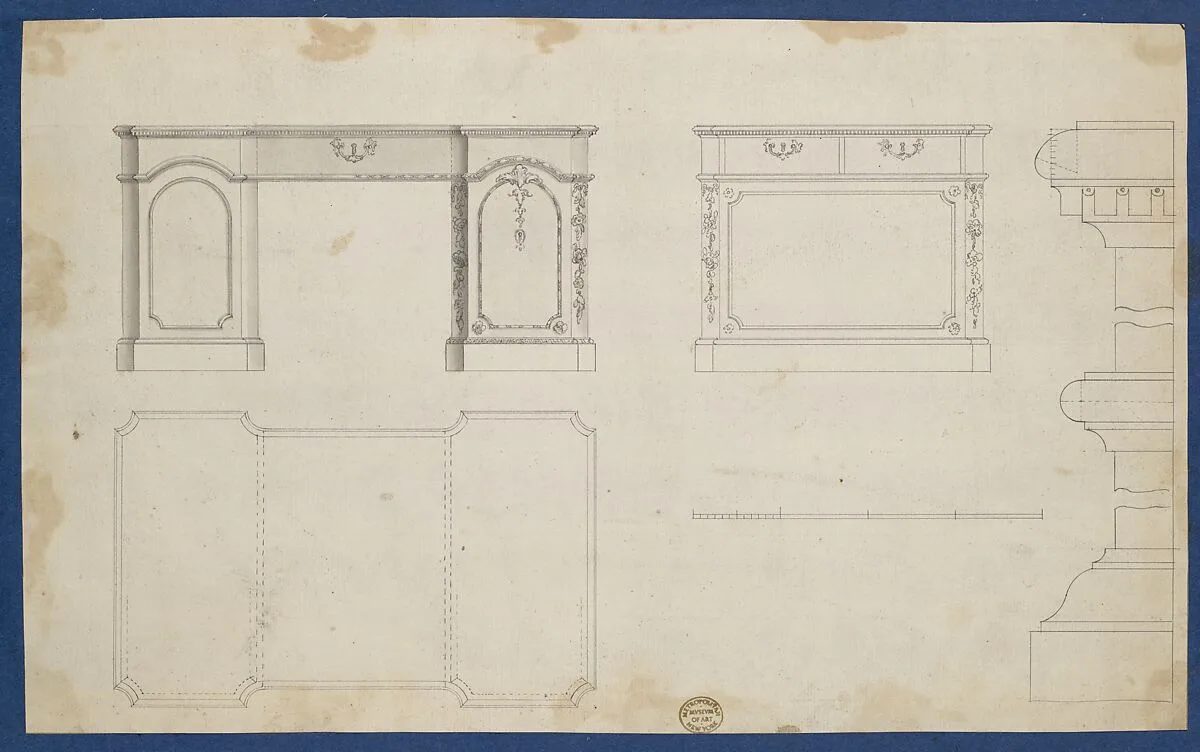 Library Tables, from Chippendale Drawings, Vol. II — Thomas Chippendale