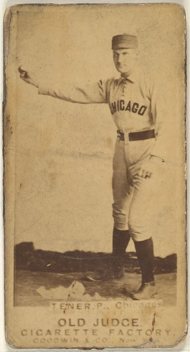 Tener, Pitcher, Chicago, from the Old Judge series (N172) for Old Judge Cigarettes — Goodwin & Company