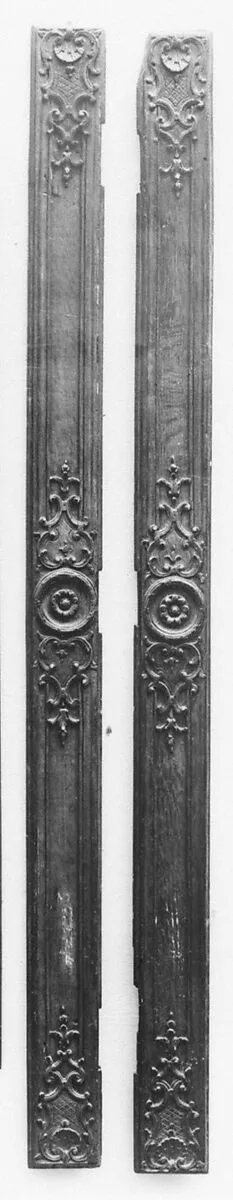 Pair of pilasters from an armoire — Unknown