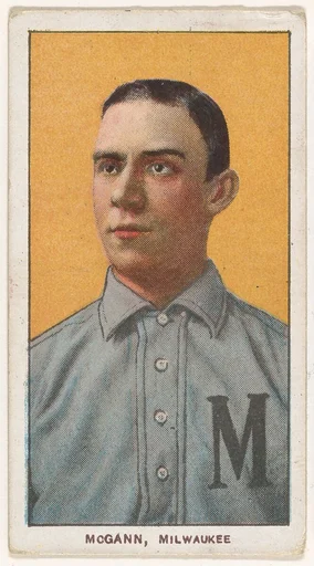 McGann, Milwaukee, American Association, from the White Border series (T206) for the American Tobacco Company