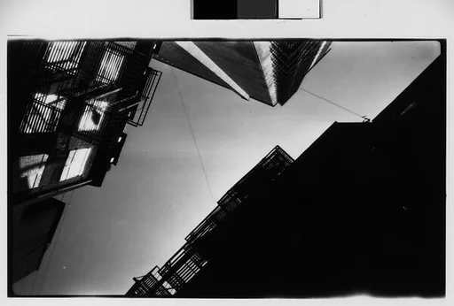 [Architectural Study: View Upwards of Fire Escapes and Balconies, New York City]